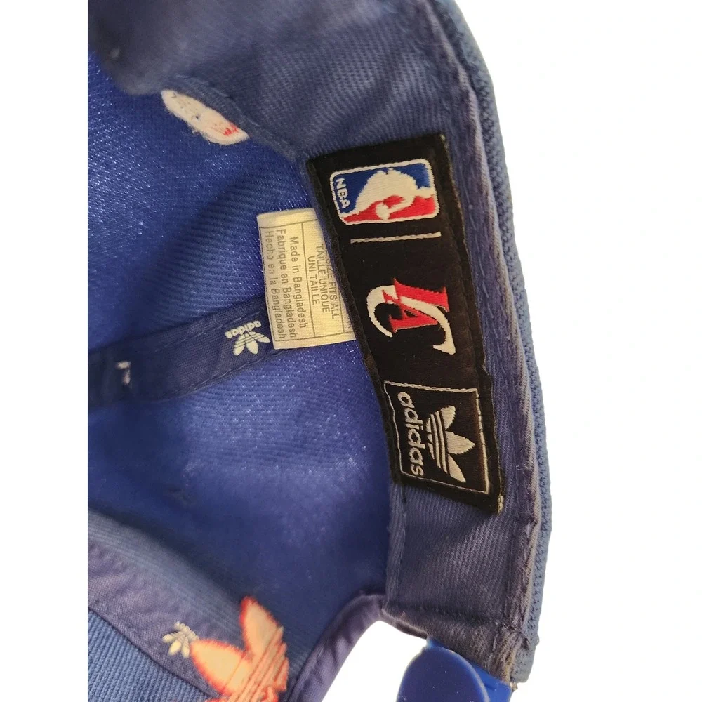 Adidas NBA Los Angeles Clippers Snapback Hat Blue Red LA Logo Cap Mens‎ OSFM
